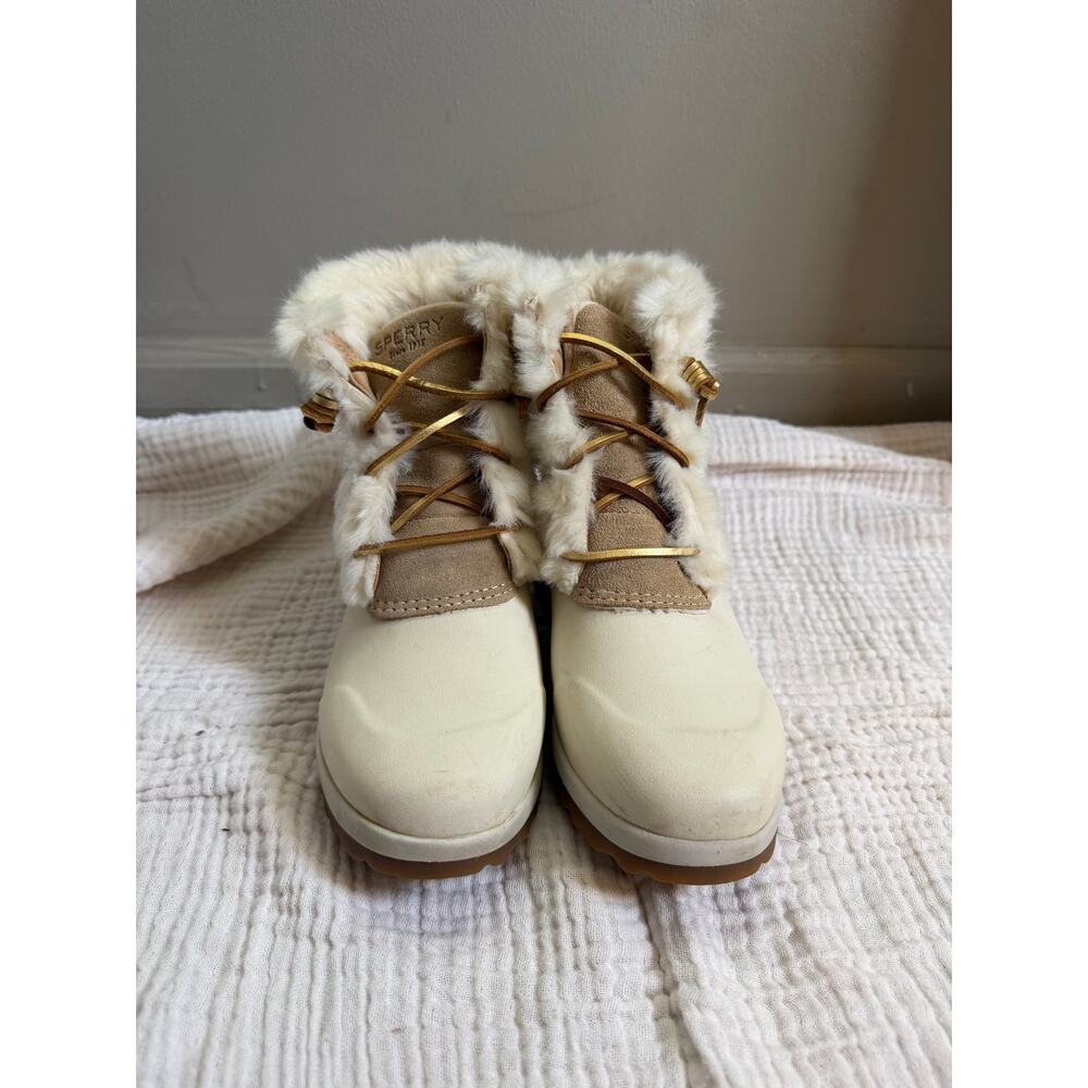 Sperry Women's Maritime Repel cream combo size 7 waterproof boots - Picture 4 of 13